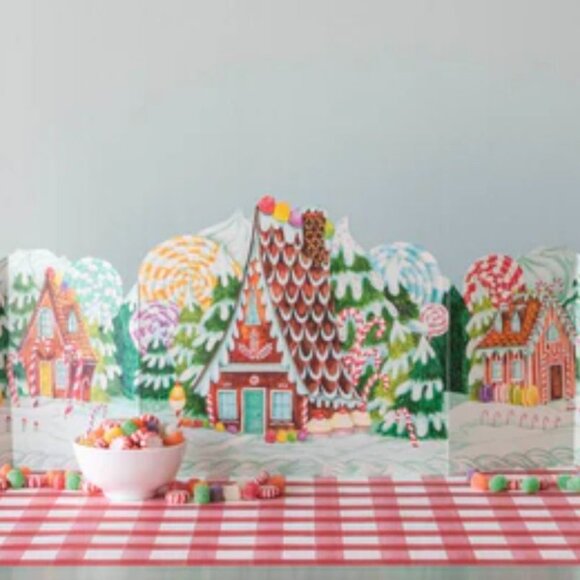 Hester & Cook Gingerbread Tabletop Centerscape Christmas decor Double-sided - Picture 2 of 7